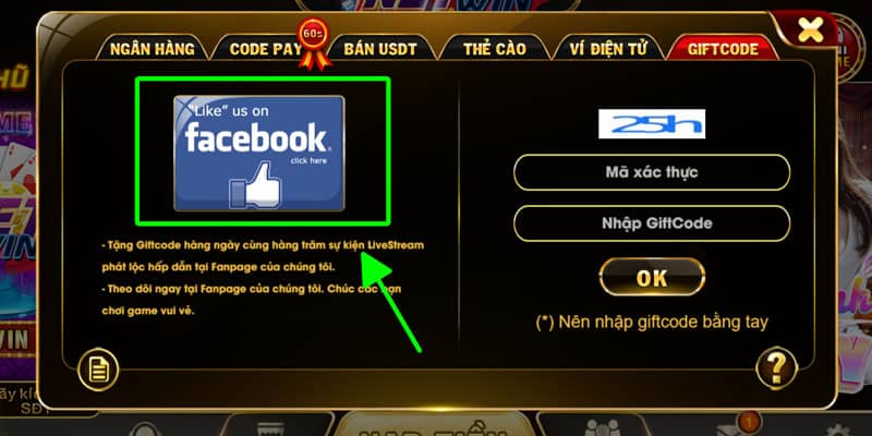 Ấn vào biểu tượng có hình facebook